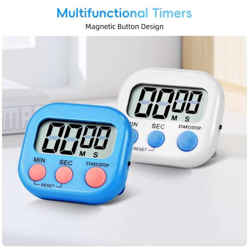 HdoorLink Magnetic LCD Digital Kitchen Countdown Timer Stopwatch With Stand Practical Cooking Baking Sports Alarm Clock Reminder Tools