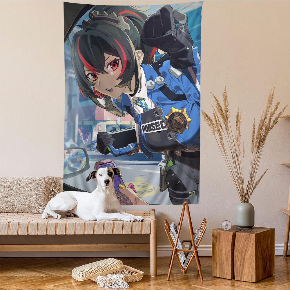 Zenless Zone Zero Colorful Tapestry Wall Hanging Hanging Tarot Hippie Wall Rugs Dorm Wall Art Decor