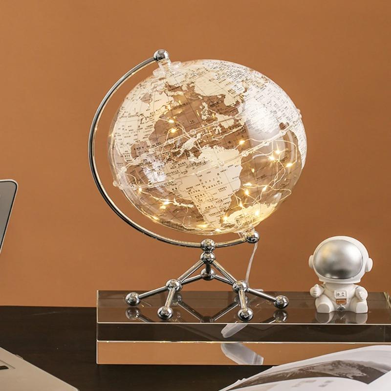 LED Transparent Mova Globe Décoration de Maison Lumière Luxe Ornement de Maison Salon Bureau Décorations de Table Globe Terre Décorer