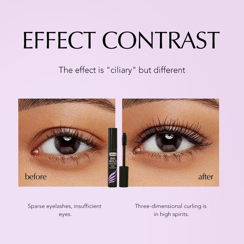 Thick Curly Long-lasting Mascara Waterproof Sweatproof Mascara Easy To Remove Makeup Anti Halo Dyeing Mascara Non Caking Eye Black