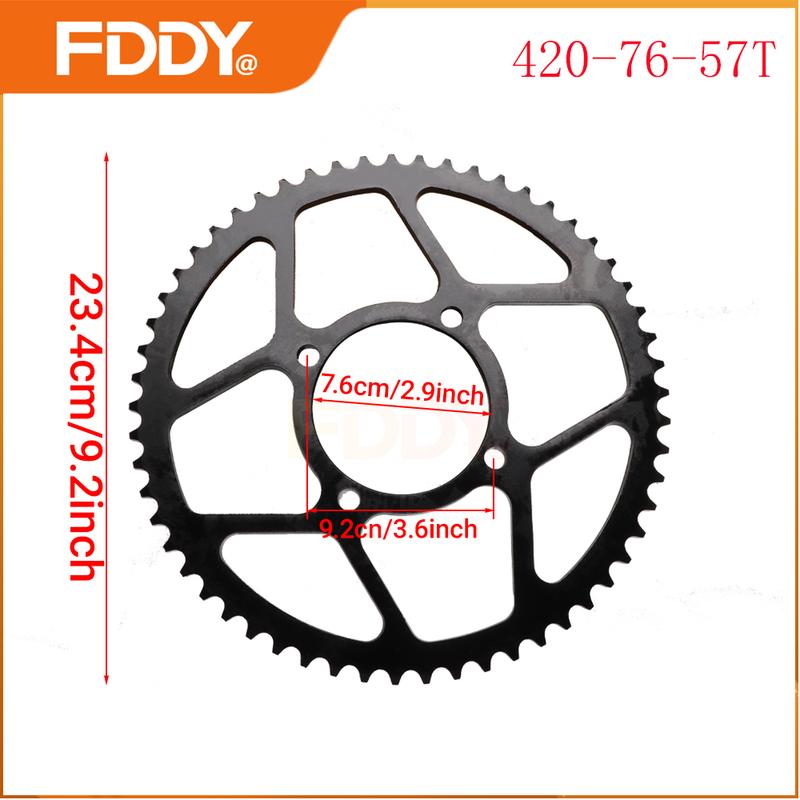 Pignon FDDY 420 35T/60T 76MM pour Moto Cross Pit Bike ATV Quad Moto Buggy Go Kart 50CC 70CC 90CC 110CC 125CC 140CC 160CC Pièces