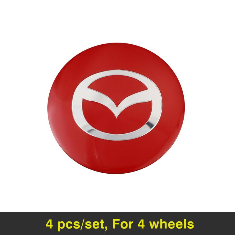 4Pcs 56mm Car Wheel Center Caps Hubcap Cover For Mazda CX5 MX5 3 CX50 CX90 CX30 CX9 Atenza Axela Demio EZ-6 MX-30 e-Skyactiv h2