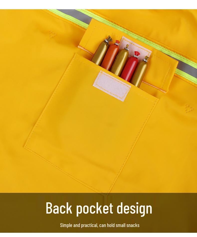 Large Dog Hooded Raincoat with Reflective Strips - Windproof & Waterproof