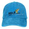 Milf Man. I Love Fishing Hat Men Women Adjustable Trucker Fashion Washed Denim Caps for Outdoor Black Baseball Cap