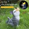 Solar Powered Solar Cat Garden Lights Waterproof Design Simulation Animal Cat Garden Lights Wind Rain Resistant Luminous Light