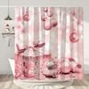 Christmas Shower Curtain Santa Claus Christmas Gifts Snowman Happy Holidays Polyester Shower Curtains Bathroom Deco with Hooks