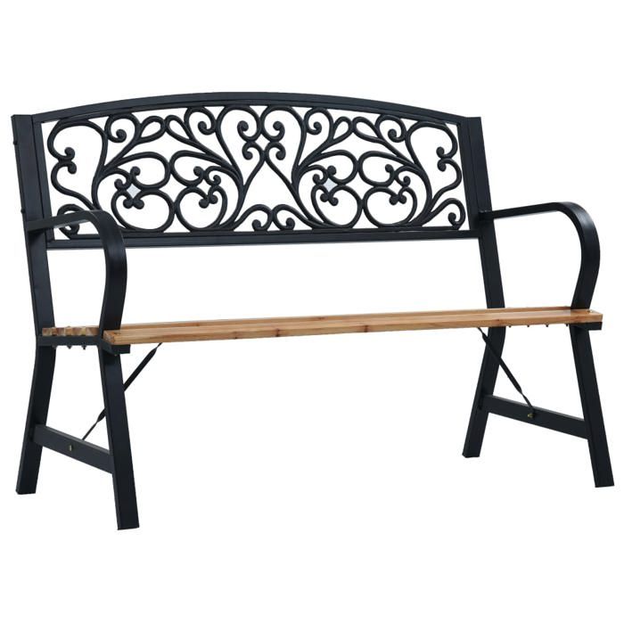 VidaXL Banc de Jardin Banc de Jardin Banc de Terrasse Banc d'Extérieur Banc de Parc Banc de Patio Durable Meuble d'Extérieur 47940
