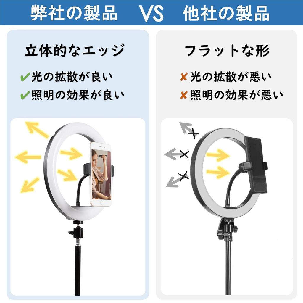 Ring Light with Tripod High Selfie for 3 Color 10 Dimmable for Fill YouTube Live TikTok Stand, Brightness, Light, 360-Degree Rotation, Smartphones,