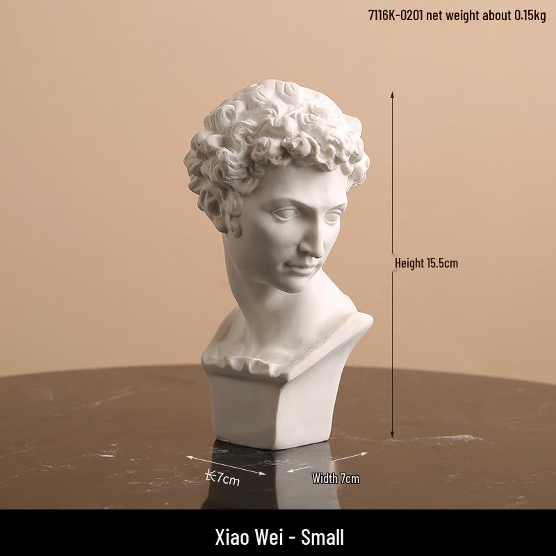 Severská řecká pryskyřičná figurka: David, Lyra a Žena Umělecká Socha