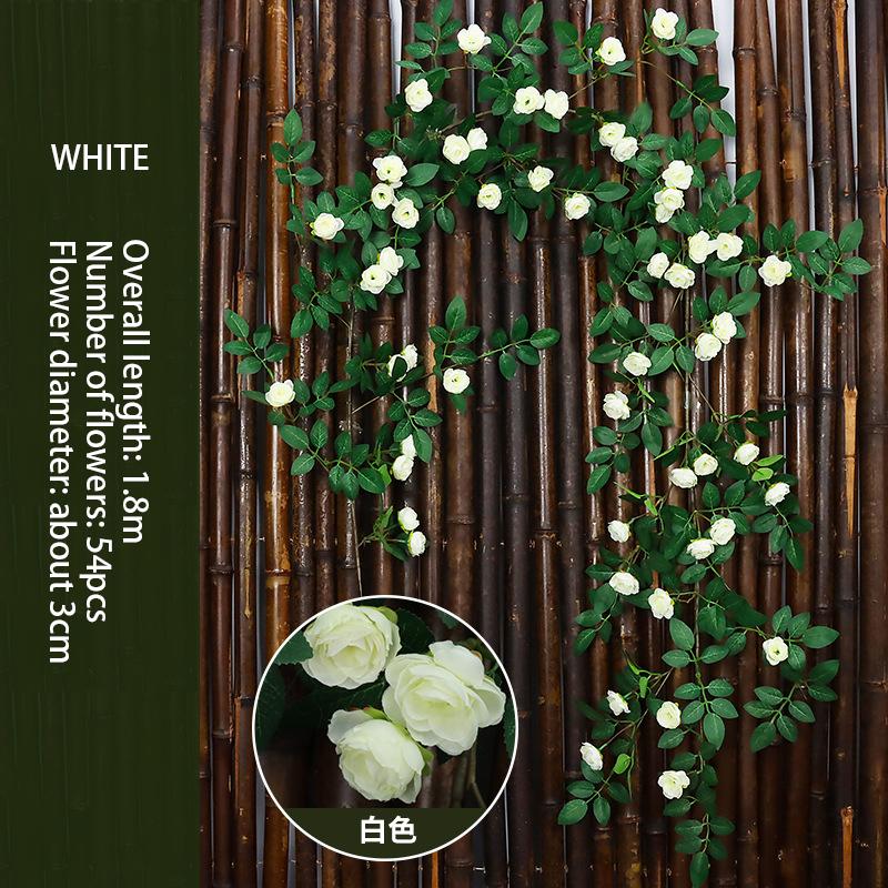 

Pink Simulated Rose Vine Fake Flowers Vine Vines Plastic Flower Ceiling Wedding Background Simulation Flower Home Decoration 1pc белый