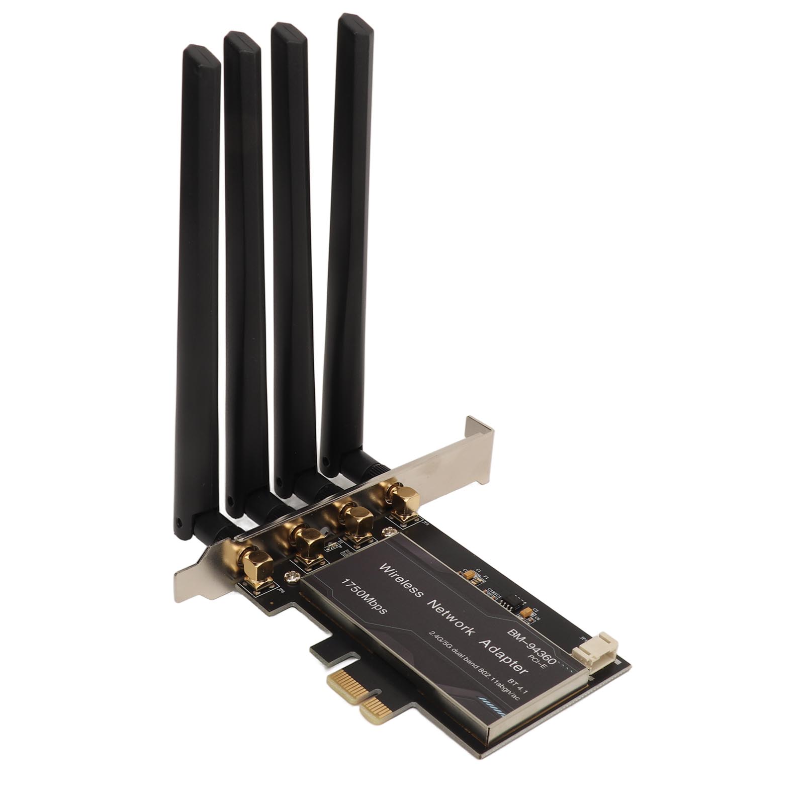

Мережевий адаптер PCIe 2.4G 450 Мбіт/с 5G 1300 Мбіт/с 4 антени Стандарт IEEE BT4.1 Мережева карта PCIe для