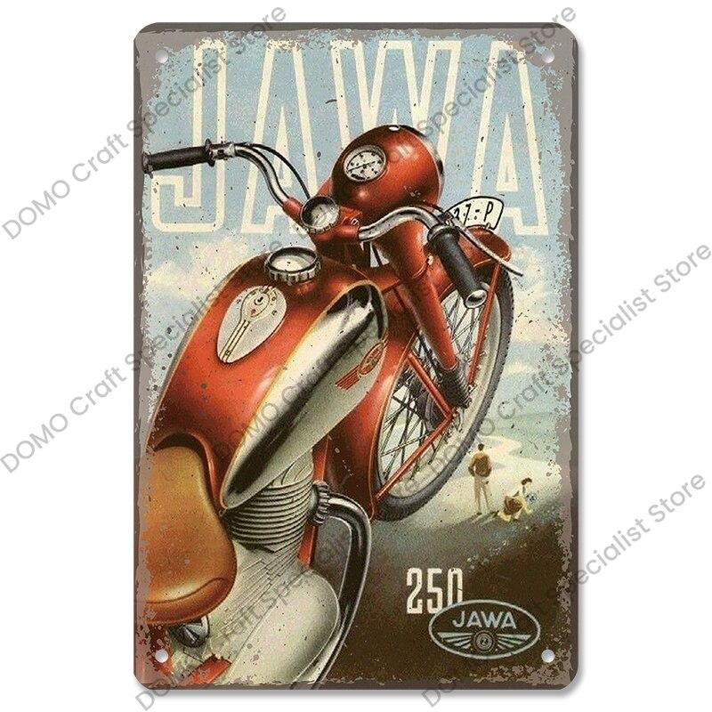 Vintage Motocross Poster Metal Tin Signs  Motorcycle Grand Prix Metal Plaque Retro Wall Decor for Garage Moto Club Man Cave