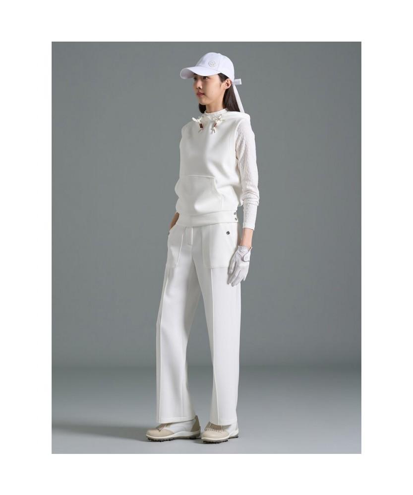 BEANPOLE GOLF Women'S Jersey Hooded Vest Ivory