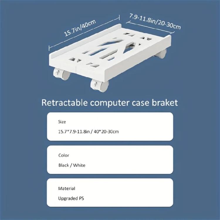CPU Stand Flexible Computer Chassis Stand with Ventilated Base and Simple Assembly PC Tower Stand Organization