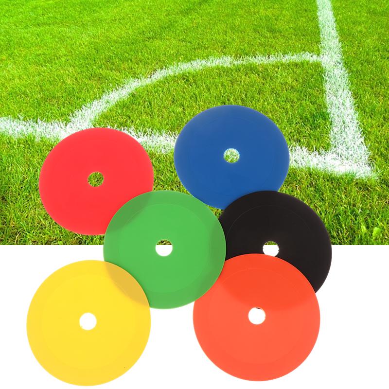 10 Adet Futbol Düz Koniler İşaretleyici Disk Delikli Futbol Basketbol Sporları Hız Çeviklik Antrenman Yardımcıları İşaretleyiciler