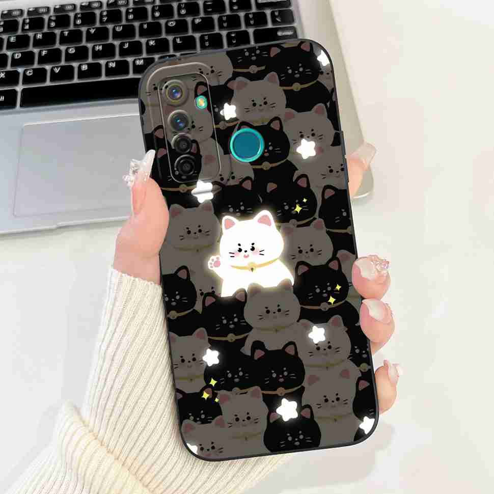Für Realme 5 Pro Hülle Niedliche Panda-Blumen-Abdeckungen Weiche Silikonhüllen Für Realme 5 Realme5 Pro Stoßfeste Rückseite Fundas