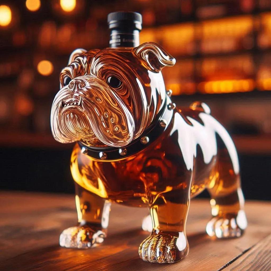 French Bulldog Whiskey Bottle Household Whiskey Decanter Alcohol Decanter For Restaurants Shelves Collectible Liquor Bottles