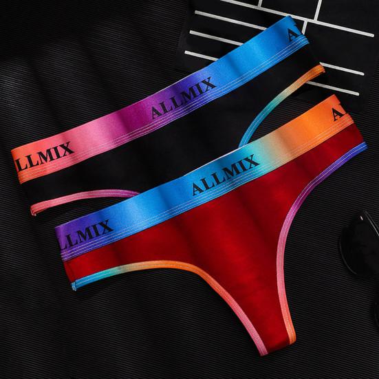 

Женские трусы с низкой талией и швами, градиентные хлопковые эластичные спортивные трусы для спортзала, повседневная одежда, женское нижнее белье