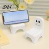 Travel Phone Holder 3D Printed Holder, Ghost Chair Shape Compact Stand, Stand Portable Anti-Slip Decorative for Home Office Small Mobile