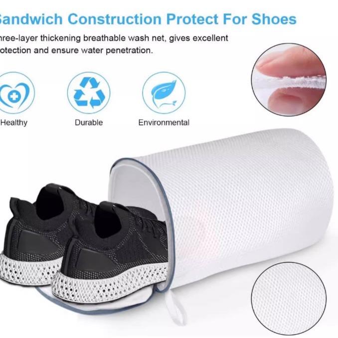 2 bucăți geantă pentru mașină de spălat pantofi, geantă de spălat pantofi uscător ușă plasă pentru încălțăminte pentru delicate dresuri șosete sutiene