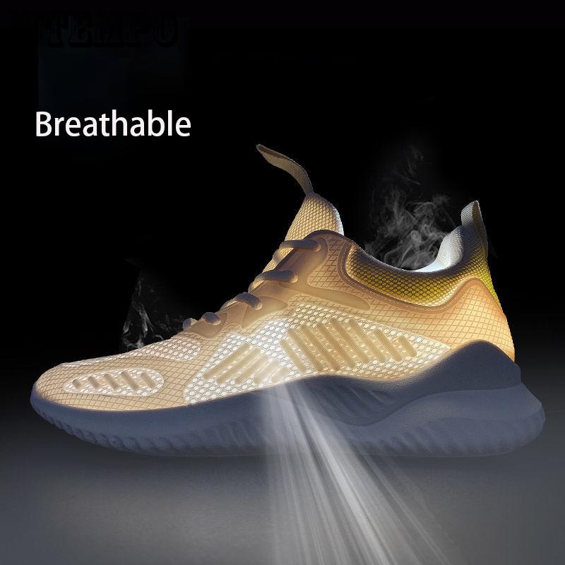 WTEMPO Letní tenisky Pánské outdoorové prodyšné sportovní boty ze síťoviny Neklouzavá tlustá podrážka měkká spodní část Běžné běžecké boty