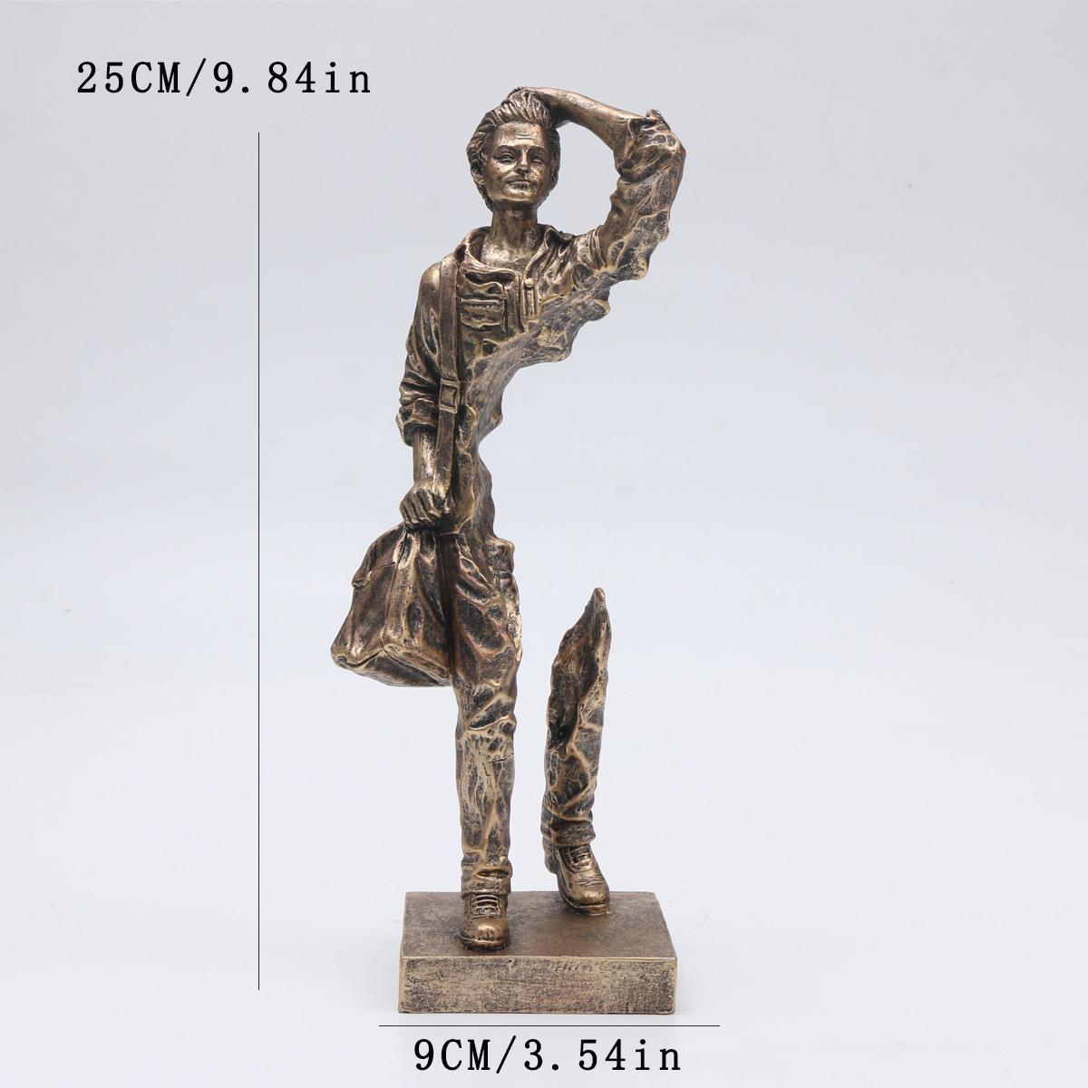 

Скульптура Путешественника - Абстрактный Декор из Смолы для Дома и Офиса, Универсальный Акцентный Элемент для Интерьера/Экстерьера