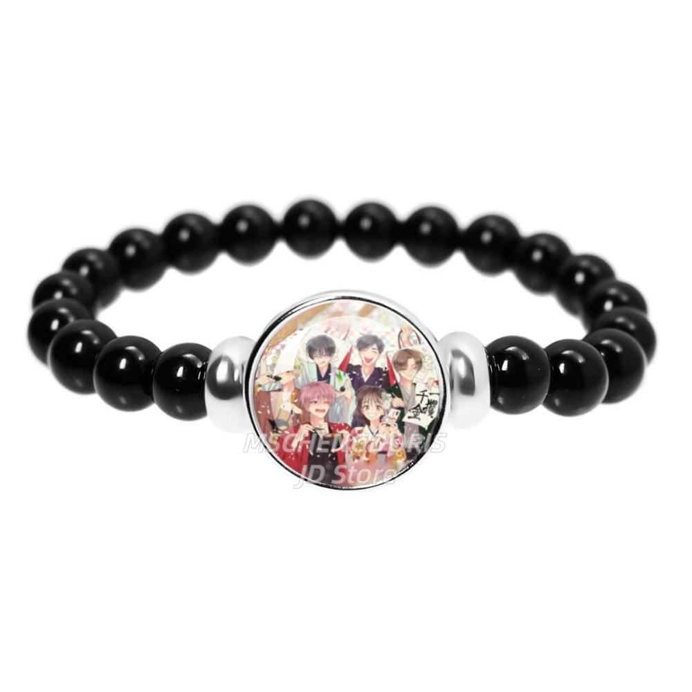 Anime Tamon-kun Ima Docchi Bracelet Fukuhara Tamon Anime Glass Cabochon Handmade Beads Bracelet Jewelry Charm Fans Gift