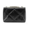 Tory Burch Kira Diamant-Steppung Klappe Magnetverschluss Kalbsleder Crossbody Schultertasche Klein Damen Schwarz