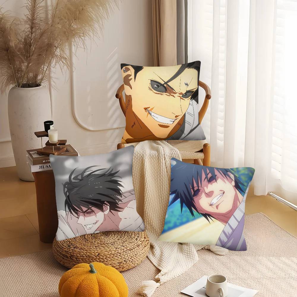 1Pc F-Fushiguros Tojis Pillow Case Fashion Square Pillowcase Bedroom Sofa Room Ins Decoration Leisure