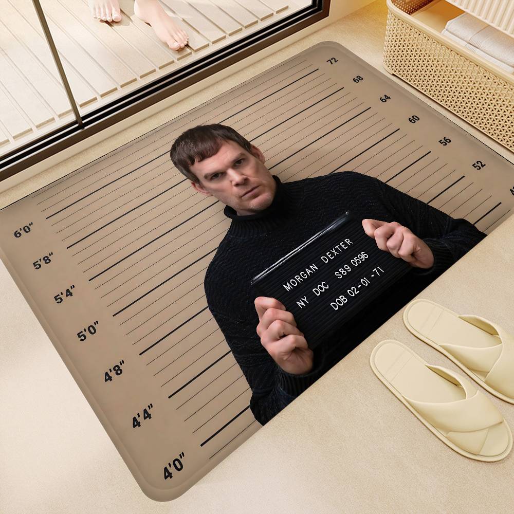 Crime Dexter TV Movie Entrance Door Mat Nordic Style Bedroom Living Room Doormat Home Balcony Anti-Slip Modern Home Decor