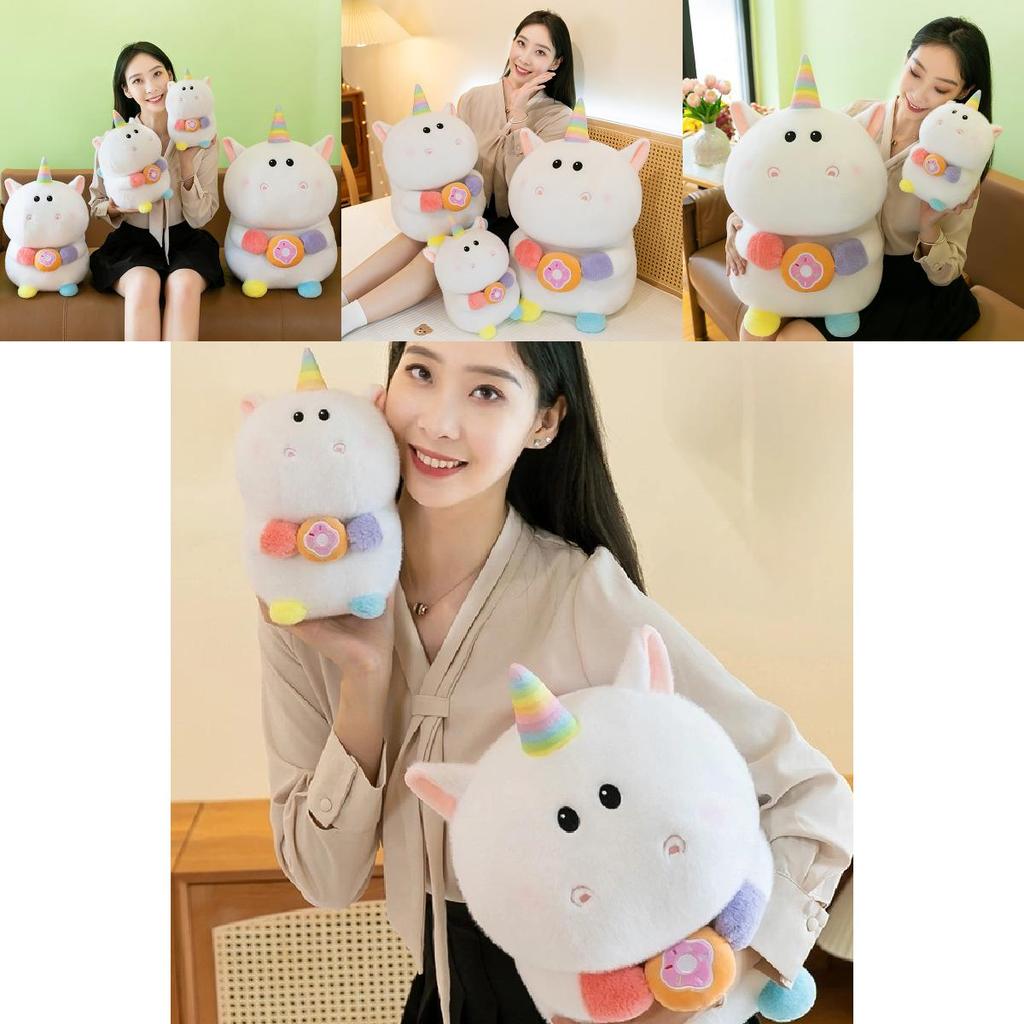 Adorable White Unicorn Plush Doll With Romantic Charm Perfect For Gifts And Home Decor