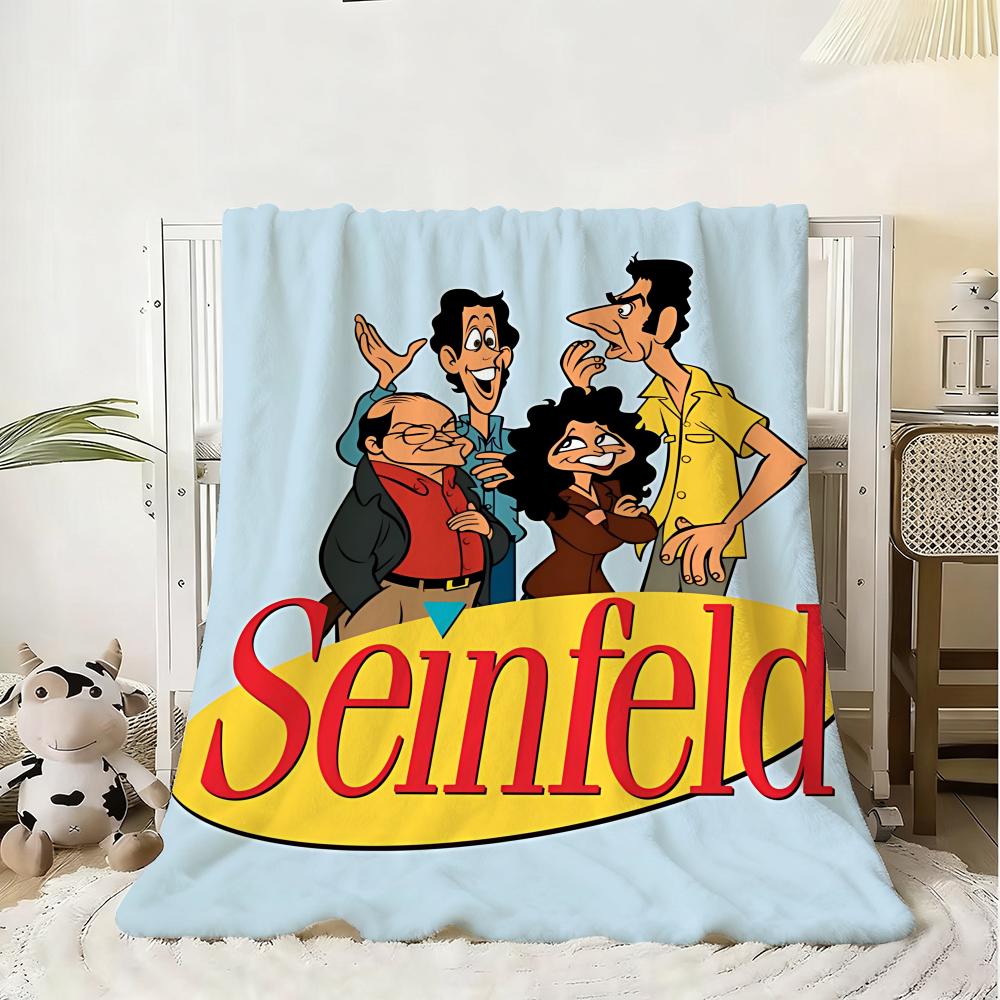 TV Seinfeld Wurf für Kinder Flanell-Kuscheldecke Weich Warm Antistatisch Waschbar Ganzjahres