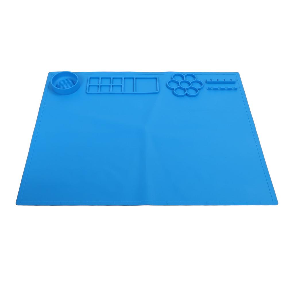 Kids Art Mat Soft Washable Multifunctional Silicone Painting Pad with Palette for Home Travel