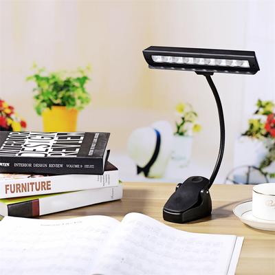 LED Music Stand Light with Flexible Neck - Portable Clip Book Lamp for Piano Players Studio Practice Lighting