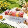 Condiment Tray, Chilled Condiment Server for Home, Party, Celebration, Bar Garnish Holder on Ice,Bar Accessories Fruit,Salad with Removable Trays&Lids