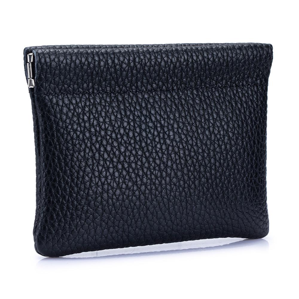 Damen Mini Leder Federclip Geldbörse - Aufbewahrungstasche für Kopfhörer und Münzen