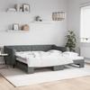 Vidaxl Sofa Rozsuwana, Ciemnoszara, 100X200 Cm, Tkanina