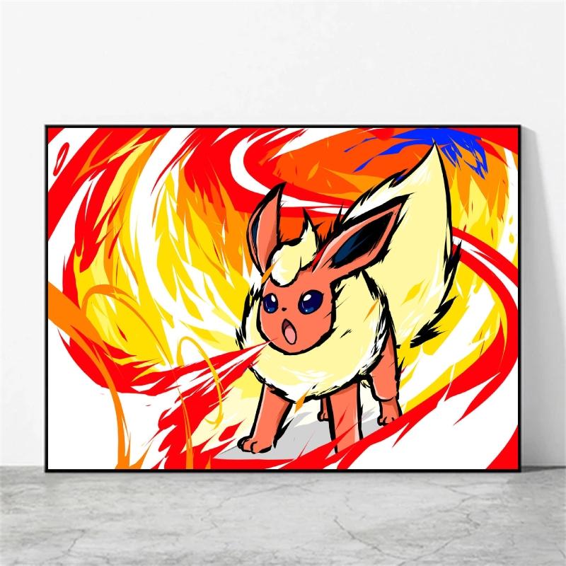 Canvas Wall Art Pokemon Genga Aesthetic Poster Cuadros Best Gifts Kid Action Figures Modern Home Modular Painting Waterproof