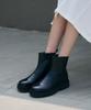 Drawfit Women Curve Cut Chunky Ankle Boots [Black]