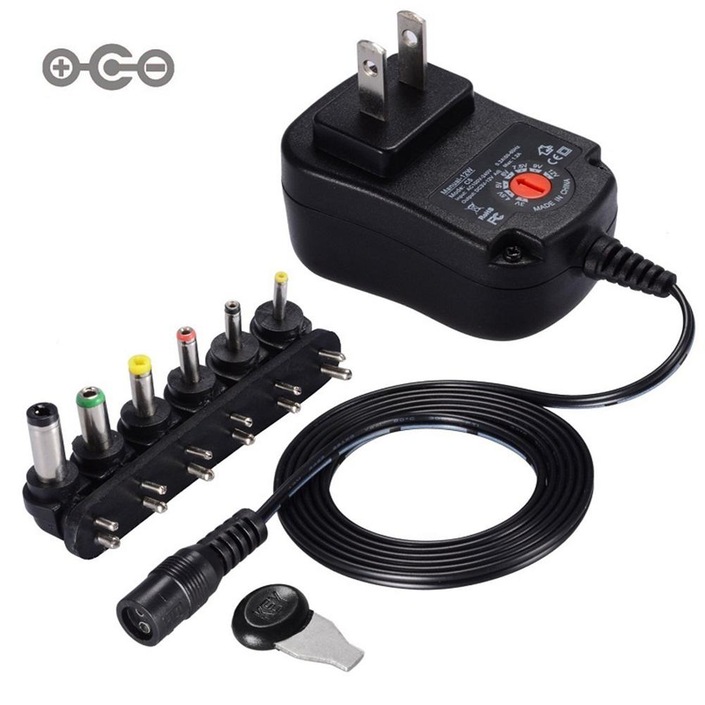 Universal  To 3V4.5V5V6V7.5V9V12V 12W Adjustable ACDC Charger Adapter Switching Power Supply