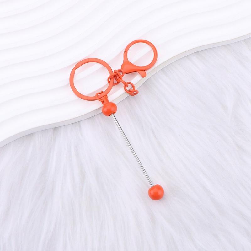 6Pcs Metal Beadable Keychain Bars Beading Key Chain Bar Blanks For Beads Pendant Jewelry Charms Lanyard Diy Crafts Gift