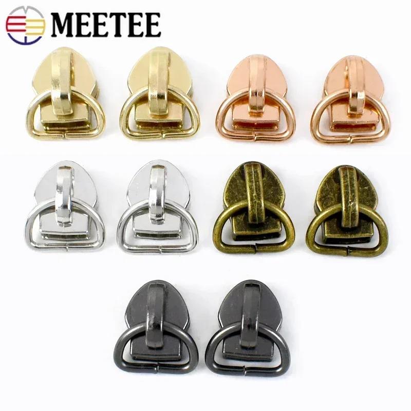 10/20/30Pcs Meetee 5# Zipper Slider for Nylon Zips D Ring Zip Puller Clothes Bag Zippers Head Repair Kit DIY Sewing Accessories