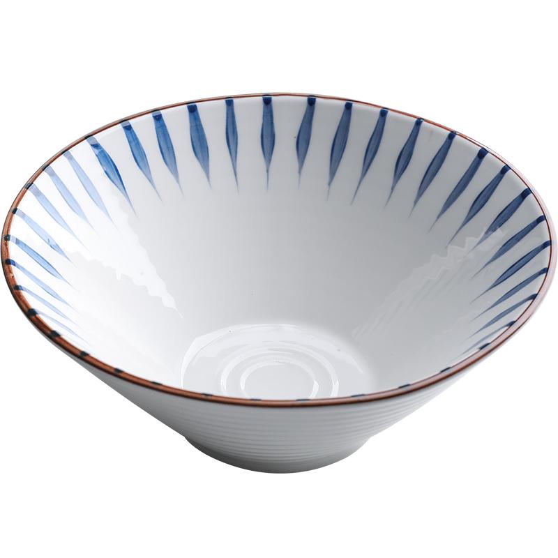 8 inch Japanese Noodle Bowl Salad Rice Fruit Soup Bowl Ramen Noodle Bowl Microwave Ceramic Dinnerware
