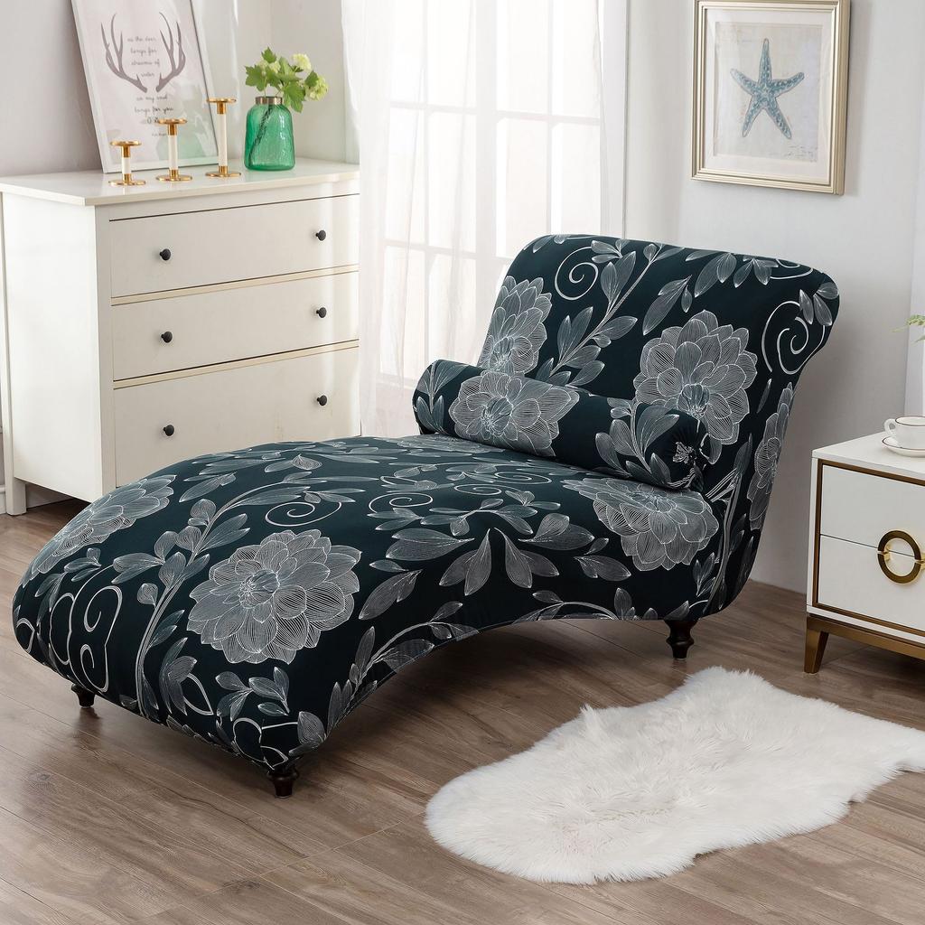 Stretch Armless Chair Protective Cover Elastic Velvet Chaise Longue Cover Sofa Bed Armcair Slipcovers Home Living Room Decor