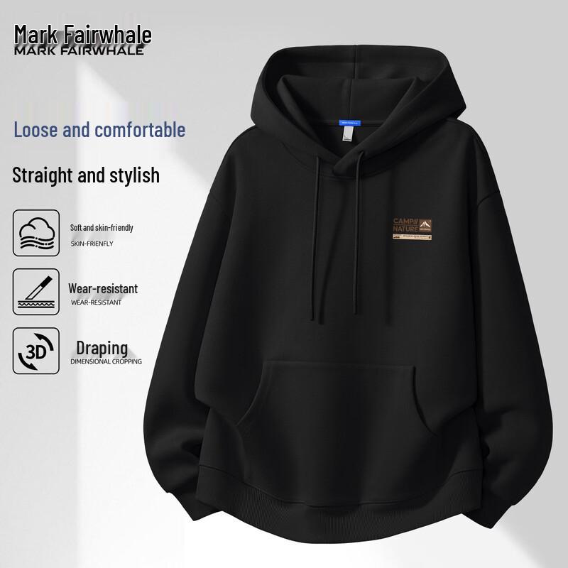MARK FAIRWHALE Men s Hooded Retro Casual Sweatshirt M 3370₽