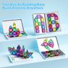 Magnetic Tiles Construction Set 42pcs Travel Toy for Kids Portable Travel MINI Magnetic Tiles Toy Magnetic Kit Montessori Toy Gift for 3+ Years Toddle