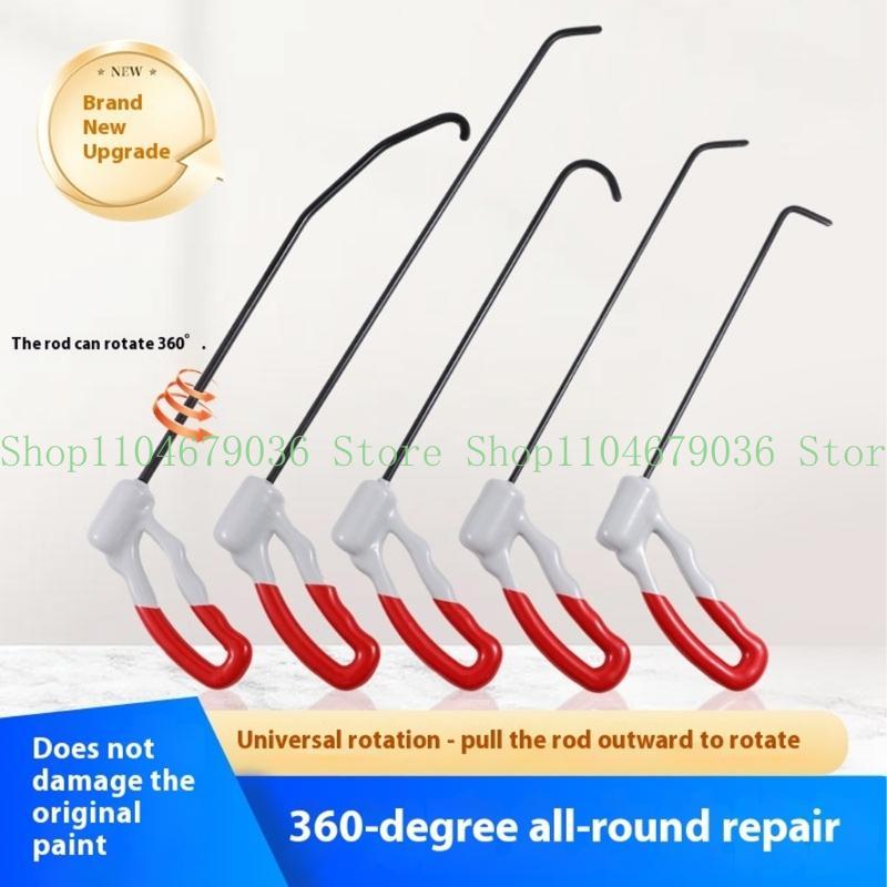Accuracy Auto Dents Removal Tool Steel Rotating Hook Easy Carry Dents Removal Tool for Delicate Body Surfaces Repair