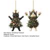 Weihnachts-Katzenanhänger 2D Katze Hängende Ornamente Kreative Weihnachtsbaumornamente Auto-Rückspiegel Rucksack Taschenanhänger Ornament