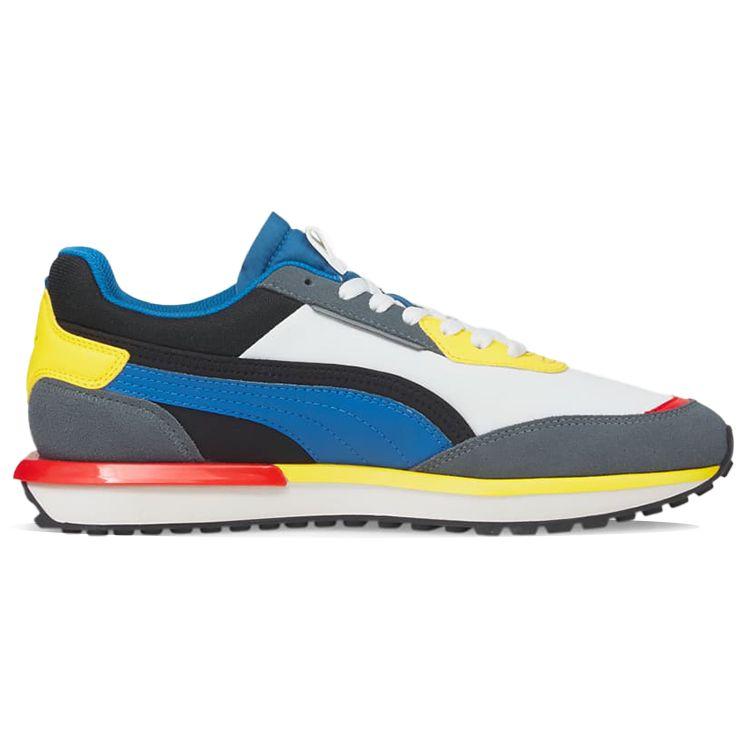 Puma Unisex Retro Sneakers White Blue Red Yellow 382044-13
