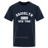 Brooklyn Est 1631 New York Letter Print Oversized Tshirt Casual Fitness T Shirt Streetwear Unisexs Clothing Casual Cotton Tshirt